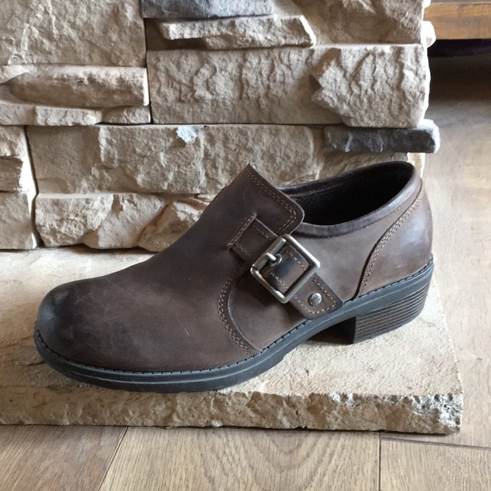 Soft Leather Eastland Open Road Buckle Shoes W 8.5